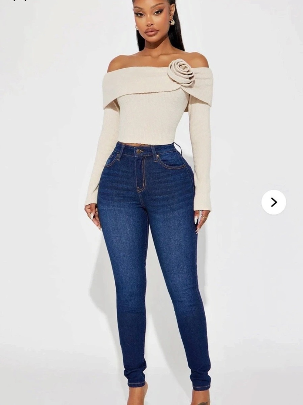 Fashion Nova Kiley Control Curvy Stretch Skinny Jeans Blue Waist 5